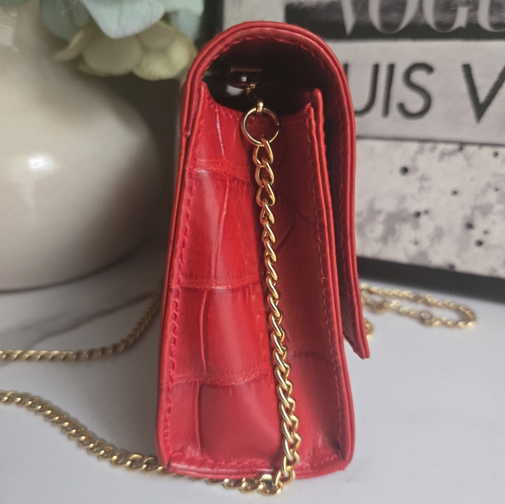 ⛔️SOLD⛔️Nina Ricci Embossed Leather Mini Evening Crossbody Bag EUC - Picture 6 of 12